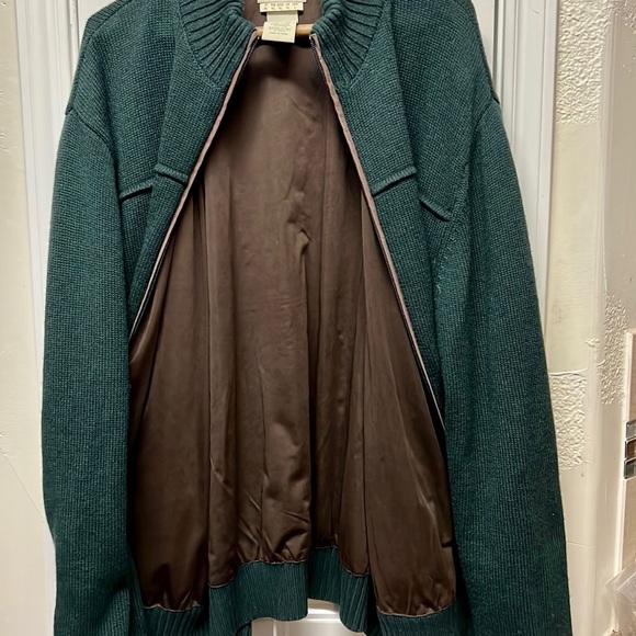 Beretta Sweater. EUC. Large. Windproof Liner. Forest Green. Very Warm in Wind. - Picture 2 of 6